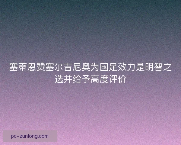 塞蒂恩赞塞尔吉尼奥为国足效力是明智之选并给予高度评价